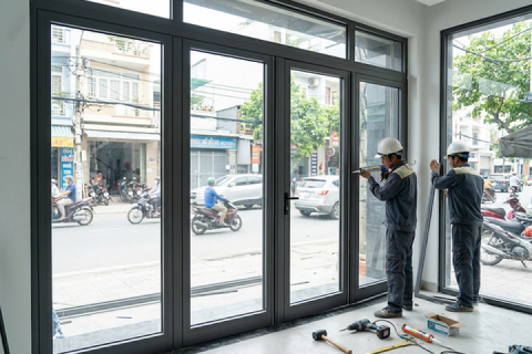 Cửa nhôm kính cách âm có hiệu quả không? Giải pháp cho nhà mặt tiền đường lớn