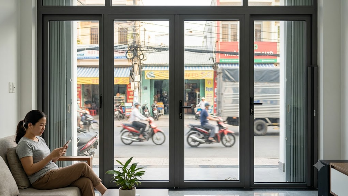 Cửa nhôm kính cách âm có thực sự hiệu quả?