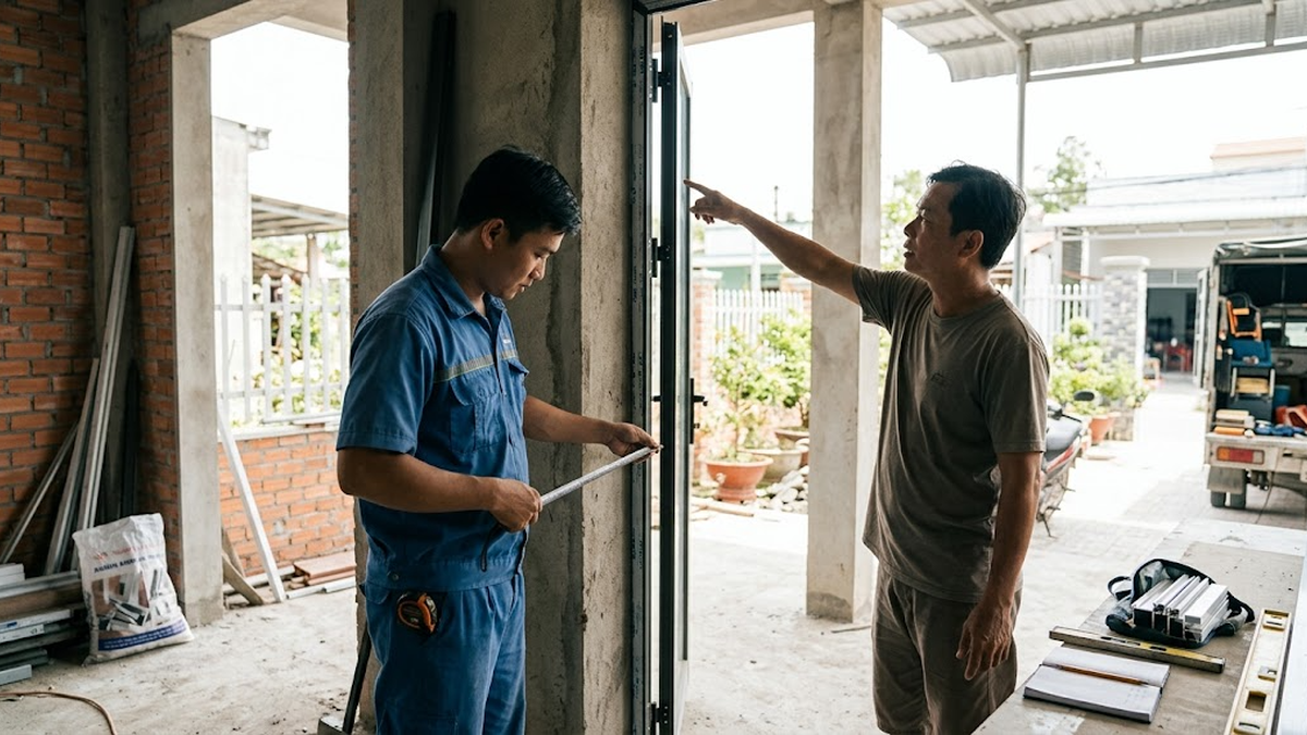 Quy trình tư vấn và thi công tại Nhôm Kính Trung Nguyễn